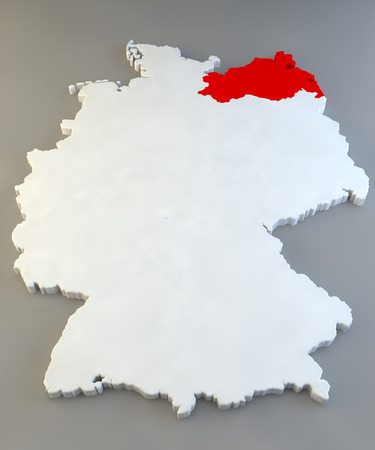 Germany region map, Mecklenburg-Vorpommernの写真素材