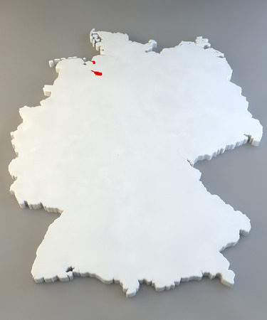 Germany region map, Bremenの写真素材