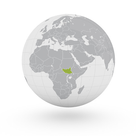 Globe Africa South Sudanの写真素材