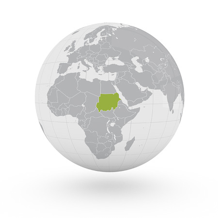 Globe Africa Sudanの写真素材