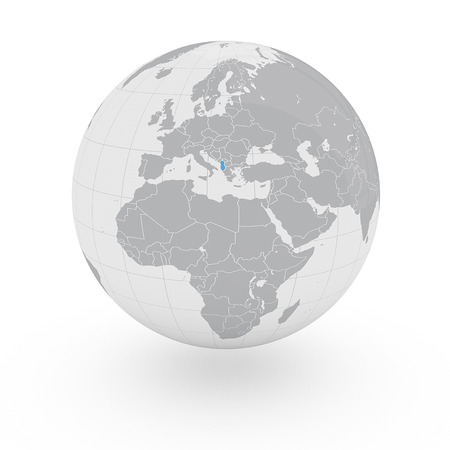 Globe Europe Albaniaの写真素材