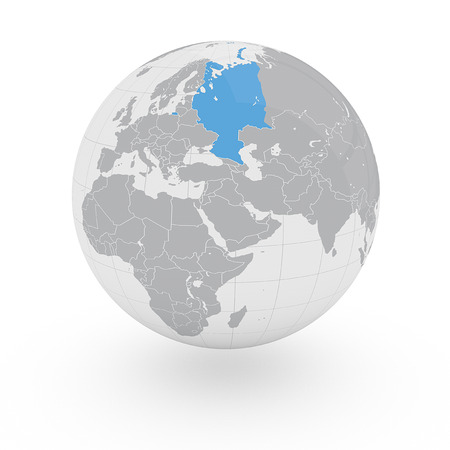 Globe Europe Western Russiaの写真素材
