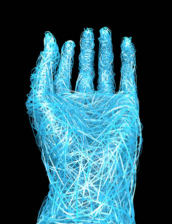 Open hand, hand gestureの写真素材
