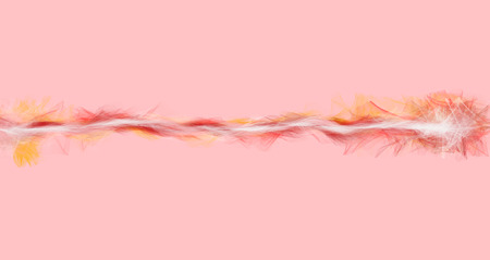 Abstract particles red flow on pink backgroundの写真素材