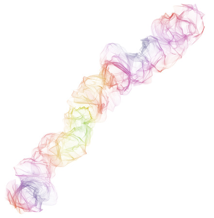 Abstract particles colorful flow isolated on white backgroundの写真素材