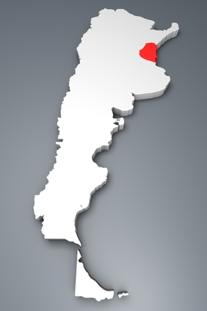 Entre Rios Province On Argentina mapの写真素材