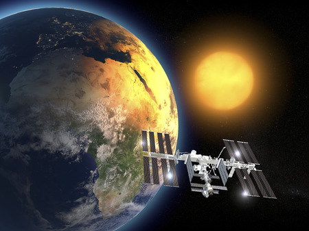 Space ship, Earth orbit, space