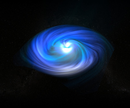 Black holes and gravitational field on blackの写真素材