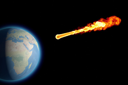 World earth globe explosion meteorite asteroid impactの写真素材