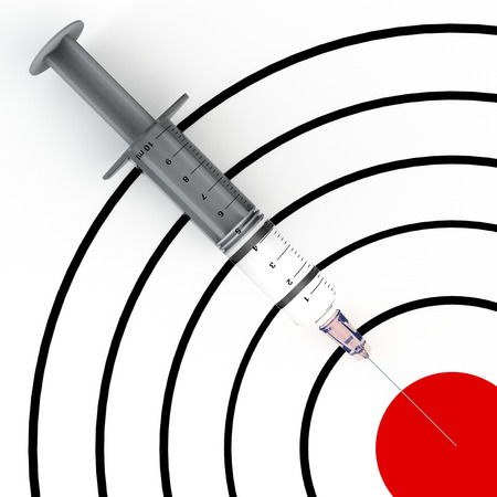 Syringe and targetの写真素材