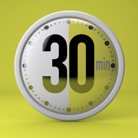 Time, clock, timer, stopwatch 30 minutes