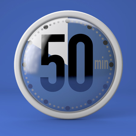 Time, clock, timer, stopwatch 50 minutesの写真素材