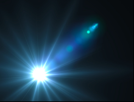 Light beam, sun light in the space, starsの写真素材