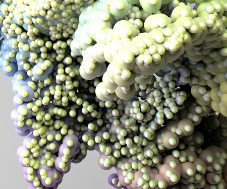 Intestinal bacteria, micro organism tissue, bacteria, 3d rendering