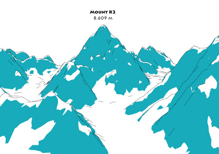 Mountain K2, height relief, mountains, Himalayasの写真素材