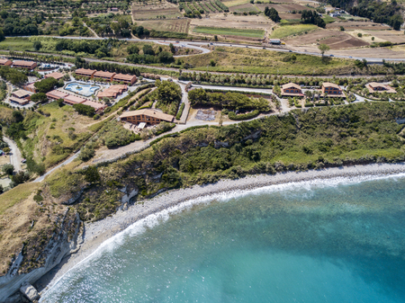 Aerial view of Sant'Irene Bay in Briatico, Calabria, Italy. Galera Rockの写真素材