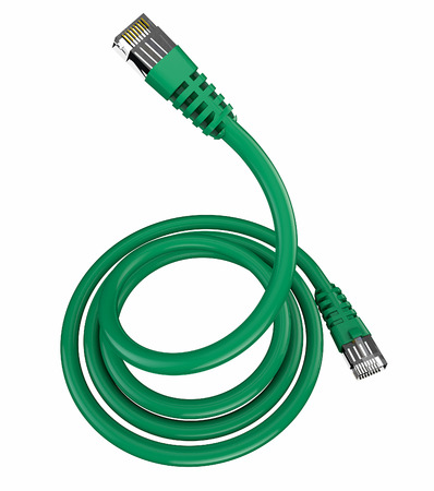 Rolled Ethernet cable, internet connection, bandwidth, broadbandの写真素材