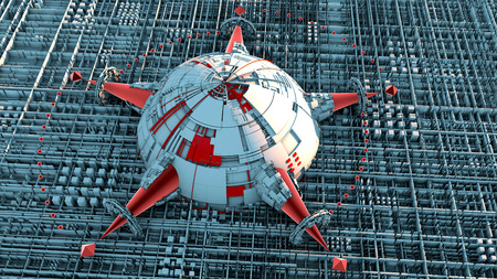 Space Station, spaceship, Cities of the Future, Science Fiction, Sci-Fi, Parallel Plates, Urban Centers, Housing Units, Space.の写真素材