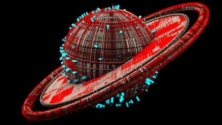 Space Station, spaceship, Cities of the Future, Science Fiction, Sci-Fi, Parallel Plates, Urban Centers, Housing Units, Space. Space stationの写真素材