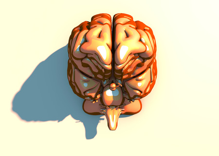 Brain, neurons, synapses, neural network circuits of neurons, degenerative diseases, Parkinson's, 3d renderingの写真素材