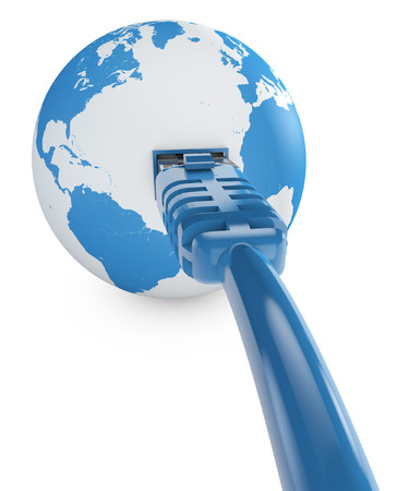 internet connection, bandwidth. The world on the web. World Connections, Globe. South Americaの写真素材