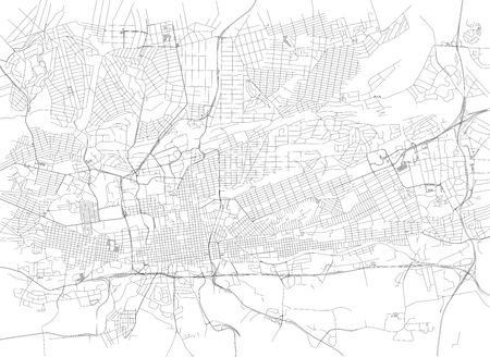 Streets of Johannesburg, city map, South Africa. Street mapのイラスト素材