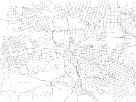 Streets of Pretoria, city map, South Africa. Street mapのイラスト素材