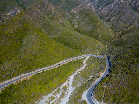 Aerial view of the French coast. Cap Corse Peninsula, Corsica. Coastline. franceの写真素材