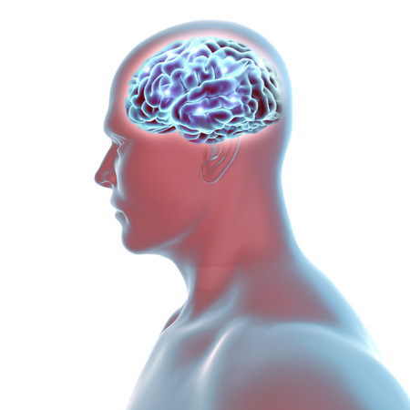 Brain degenerative diseases, Parkinson, synapses, neurons, Alzheimer's, 3d renderingの写真素材