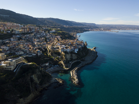 Aerial view of Pizzo Calabroの写真素材