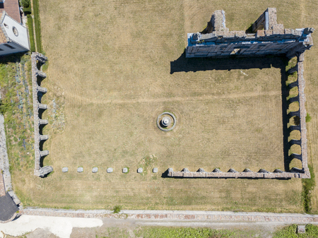 Aerial view of the Certosa of Serra San Bruno, Certosino monastery, Vibo Valentia, Calabria, Italyの写真素材