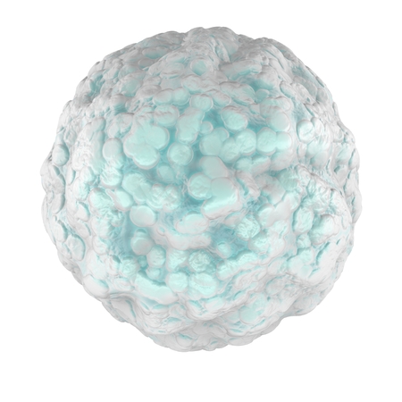 Leukocyte, a white blood cell seen under a microscope. Cell. 3d renderingの写真素材