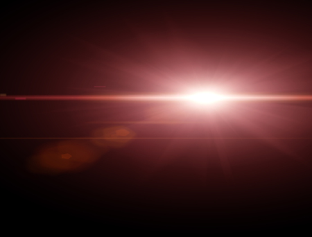 Lights and stars in the night. Lens refraction effect. Stars in the sky. Observe celestial bodies, new solar systemsの写真素材