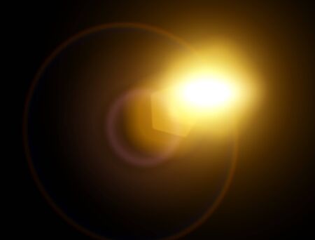 Lights and stars in the night. Lens refraction effect. Stars in the sky. Observe celestial bodies, new solar systemsの写真素材