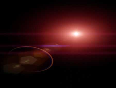 Lights and stars in the night. Lens refraction effect. Stars in the sky. Observe celestial bodies, new solar systemsの写真素材