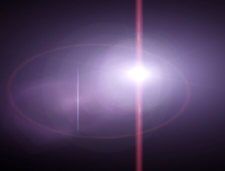 Lights and stars in the night. Lens refraction effect. Stars in the sky. Observe celestial bodies, new solar systemsの写真素材