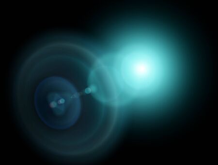 Lights and stars in the night. Lens refraction effect. Stars in the sky. Observe celestial bodies, new solar systemsの写真素材
