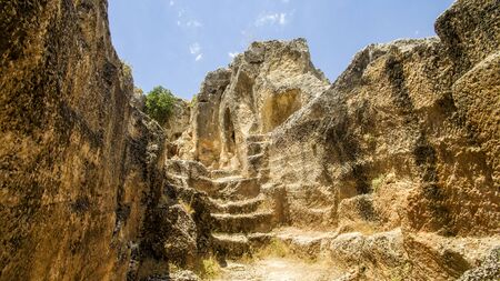 Pirin Ruins. Perre antik kenti, a small town of Commagene Small town and necropolis. 07/03/2019. Adiyaman. turkeyの写真素材
