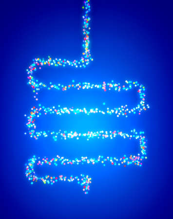 Intestinal bacteria, micro organism tissue, bacteria, intestine, protection and defenseの写真素材