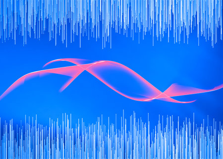 Sound waves, digital equalizer, frequencies. Music and radio, sound of the voice. Hearing and...