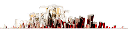 Precious stones, minerals and gems, mineral formation, quartz, diamonds, 3d renderの写真素材
