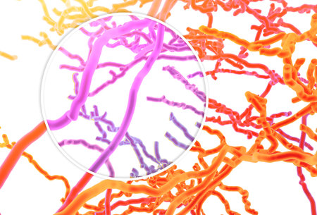 Microscopic view of neurons. Brain connections. Synapses. Communication and cerebral stimulus....
