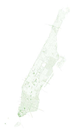 Manhattan map, New York City, boroughs, governmental administration. Streets and district. City map. USAのイラスト素材