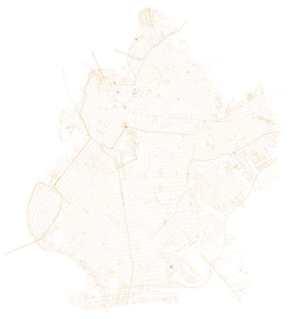 Brooklyn map, New York City, boroughs, governmental administration. Streets and district. City map. USAのイラスト素材