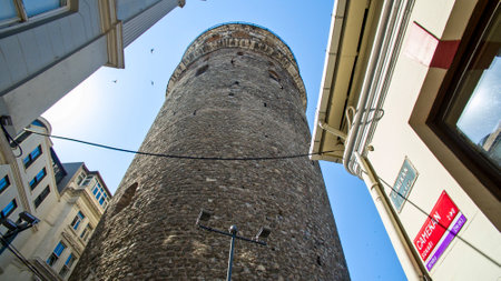 The Galata Tower, Galata Kulesi by the Genoese, is a medieval stone tower in the Galata-KarakÃ¶y...