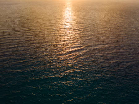 Aerial view of a sunset over the sea. Zambrone, coast of Calabria. Italyの写真素材