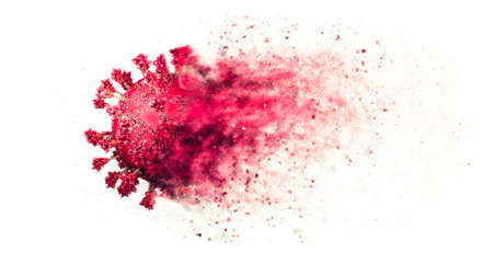 virus seen under the microscope.の写真素材