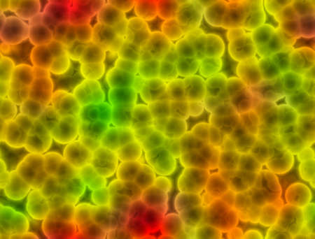 Cells, micro organisms, life formation. Cell duplication. Formation of batteries and microorganisms seen under a microscope. Bacteria textureの写真素材