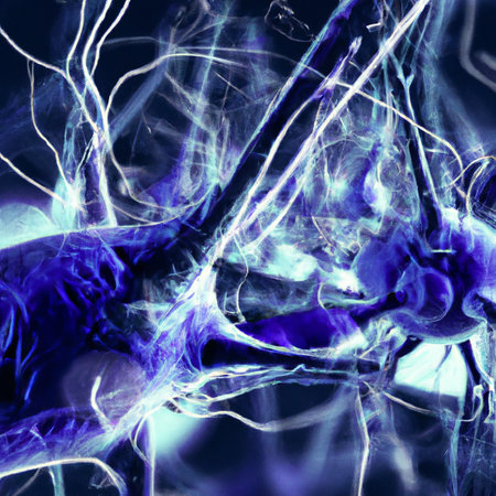 Synaptic transmission is the process by which one neuron communicates with another. Information is passed down the axon of the neuron as an electrical impulse known as action potenの写真素材