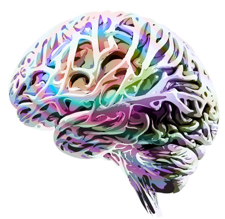 Neurology, philosophy: connections, the development of thought and reflection, the infinite possibilities of the brain and mind. Human anatomy. digital realityの写真素材